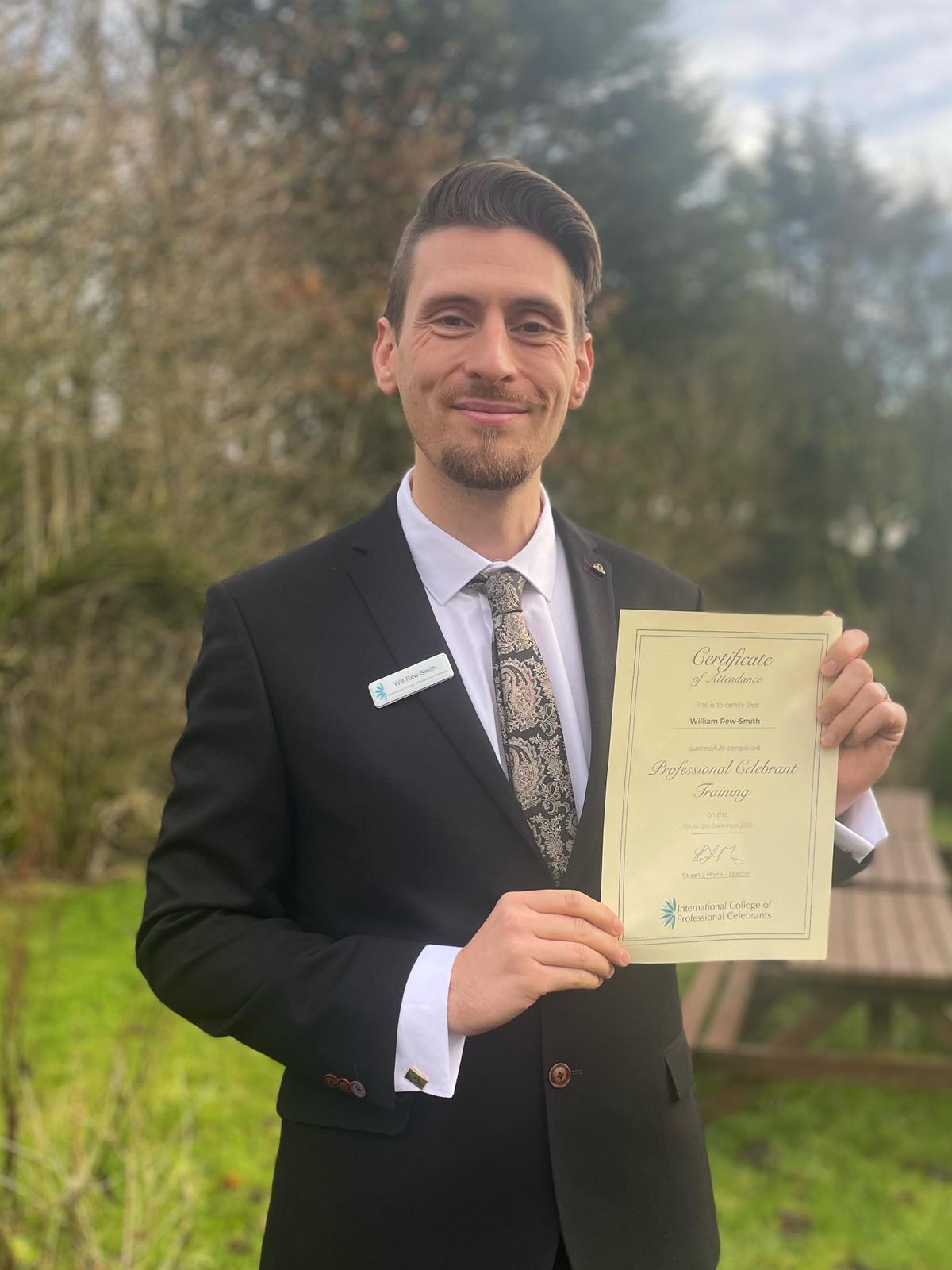 Will Rew-Smith with award